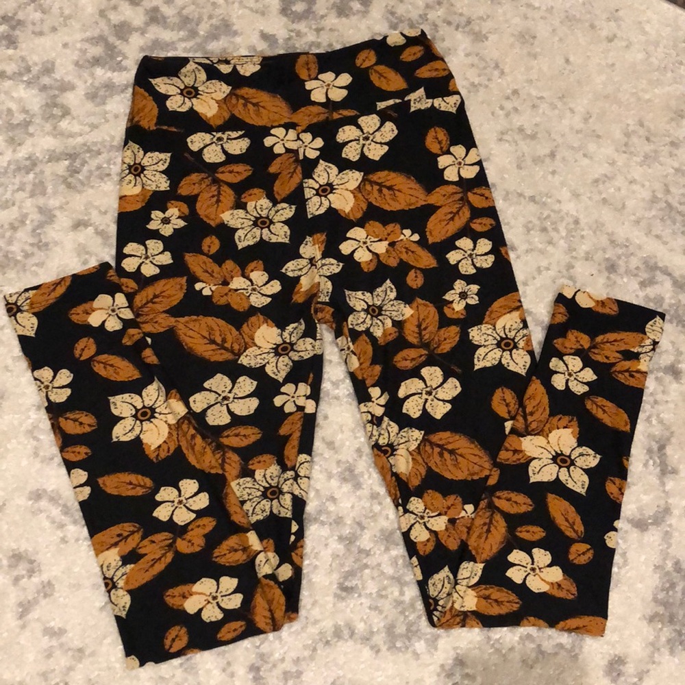 LuLaRoe Flower & leaves leggings